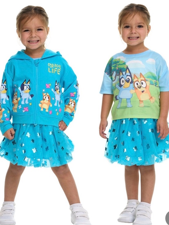 Disney Other - Bluey 3 Piece Matching Set Hoodie, T-Shirt and Tutu